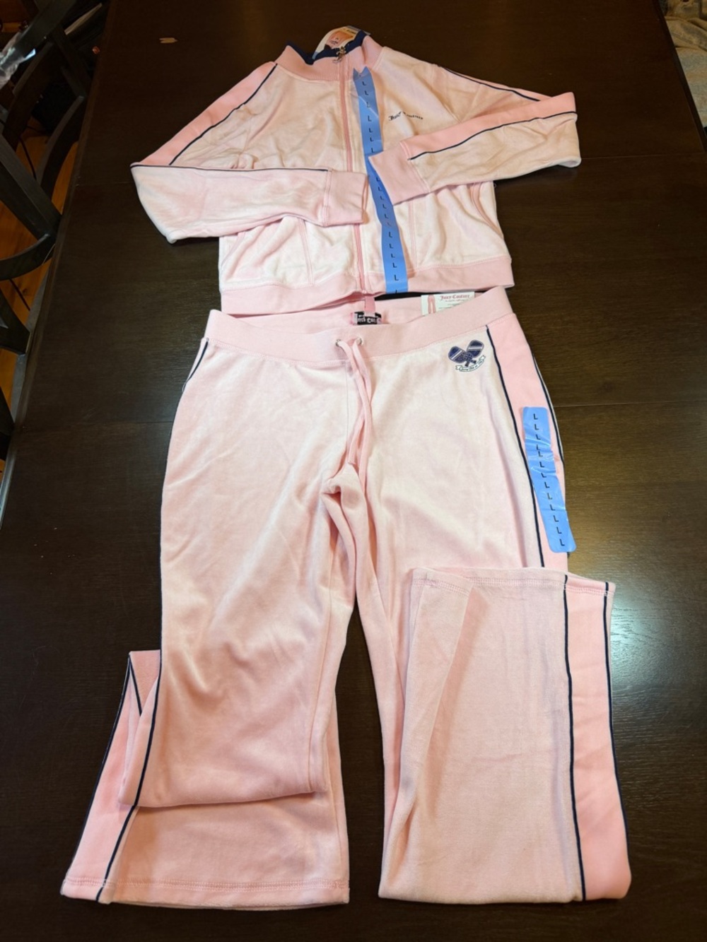 Juicy Couture Pink Velour Track Jacket & Joggers Set